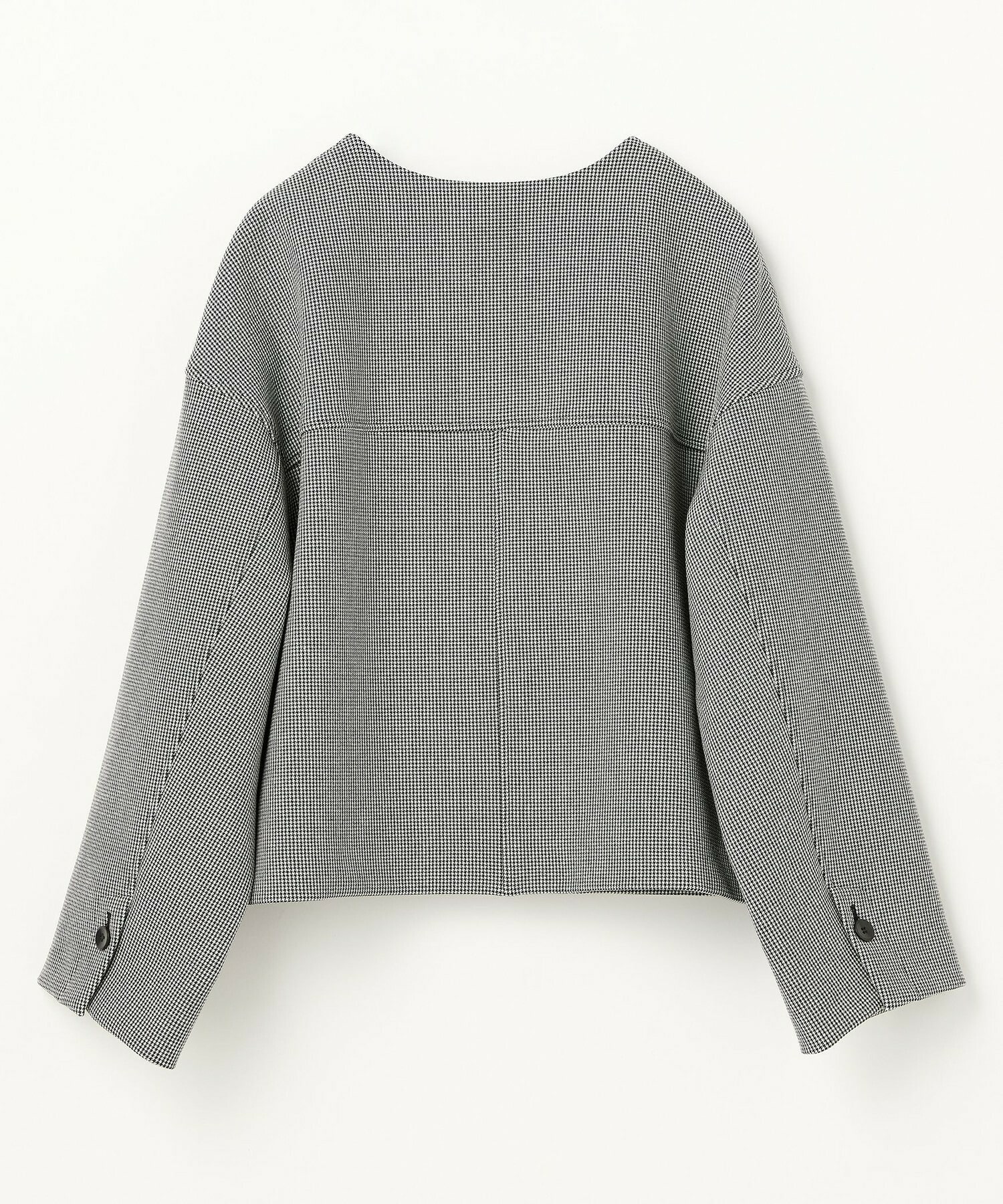 【L'EQUIPE】［eclat 2025年11月号掲載商品］【Lサイズ】バイカラーチェックノーカラージャケット 詳細画像 グレー系その他 11