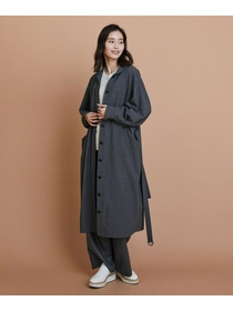 【L'EQUIPE】［eclat 2025年11月号掲載商品］【Lサイズ】トロストレッチワンピース 詳細画像 ブラウン 2