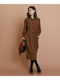 【L'EQUIPE】［eclat 2025年11月号掲載商品］【Lサイズ】トロストレッチワンピース 詳細画像 ブラウン 7