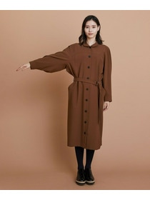 【L'EQUIPE】［eclat 2025年11月号掲載商品］【Lサイズ】トロストレッチワンピース 詳細画像 ブラウン 9