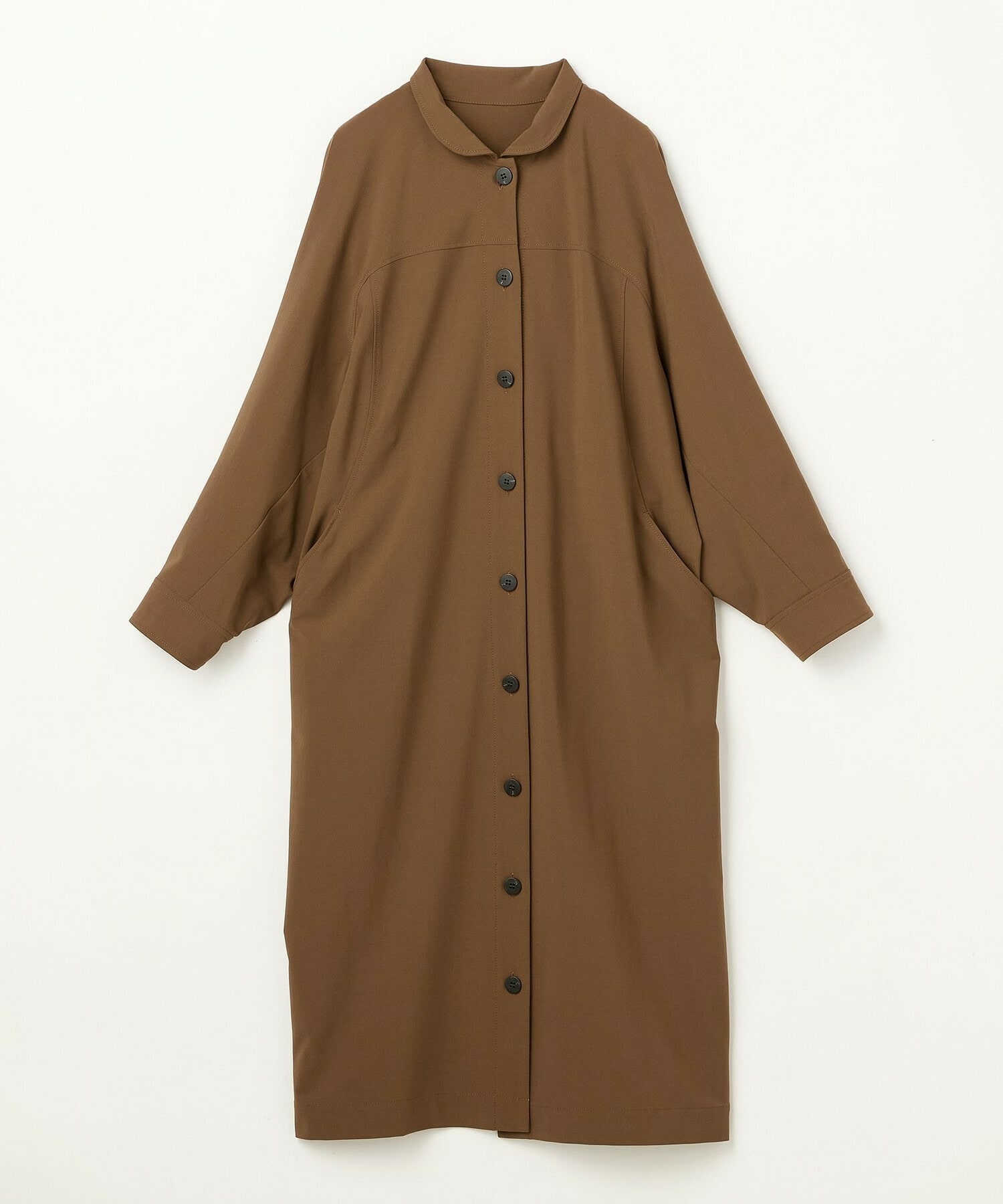 【L'EQUIPE】［eclat 2025年11月号掲載商品］【Lサイズ】トロストレッチワンピース 詳細画像 ブラウン 14