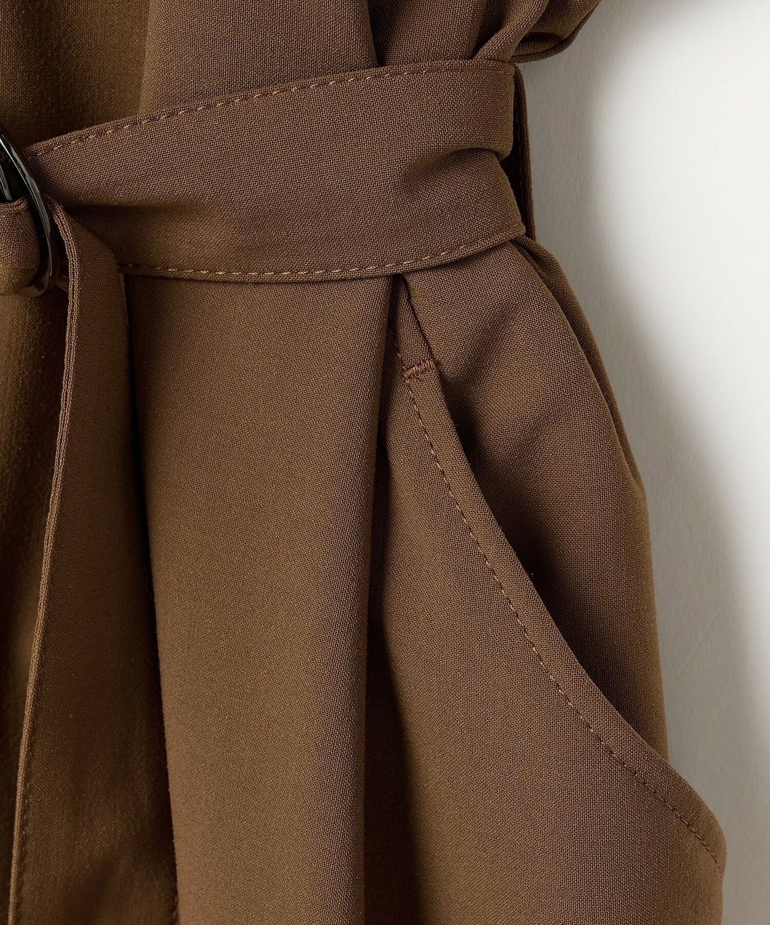 【L'EQUIPE】［eclat 2025年11月号掲載商品］【Lサイズ】トロストレッチワンピース 詳細画像 ブラウン 16