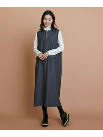 【L'EQUIPE】【Lサイズ】TWドビードスキンノースリーブワンピース 詳細画像 ブラック 1