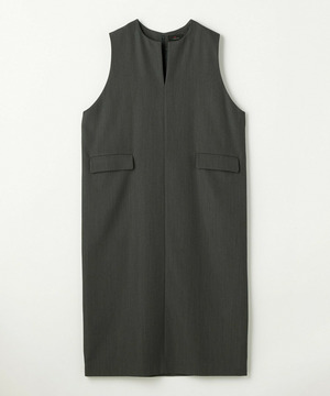 【L'EQUIPE】【Lサイズ】TWドビードスキンノースリーブワンピース 詳細画像 チャコールグレー 1