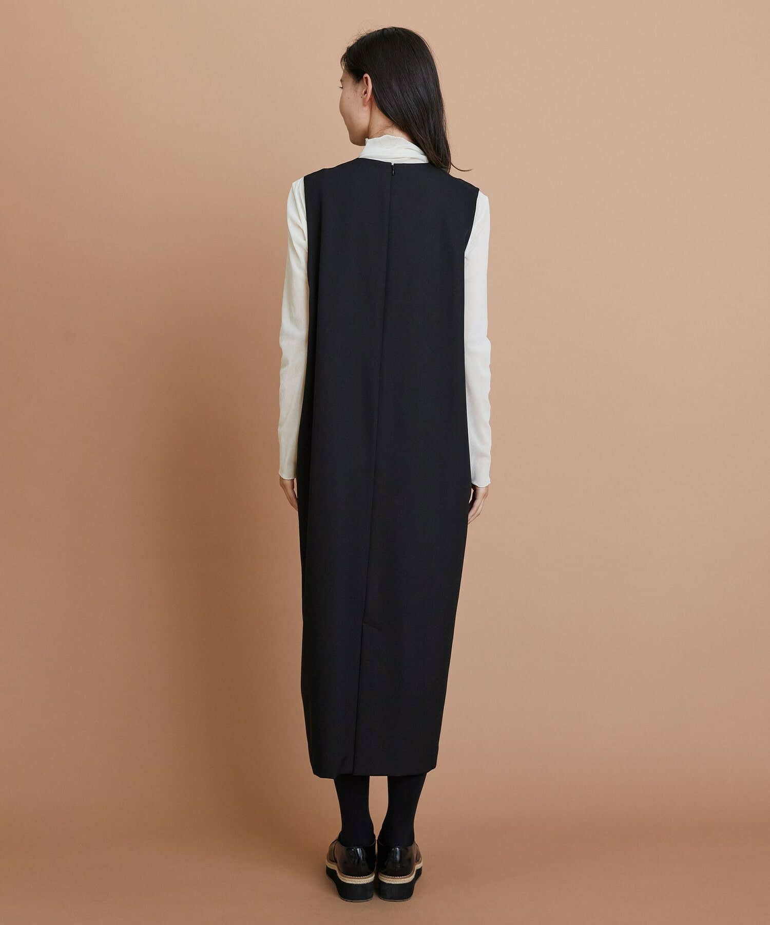 【L'EQUIPE】【Lサイズ】TWドビードスキンノースリーブワンピース 詳細画像 ブラック 8