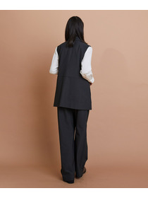 【L'EQUIPE】【Lサイズ】ウォッシャブルTR2wayストレートパンツ 詳細画像 チャコールグレー 2