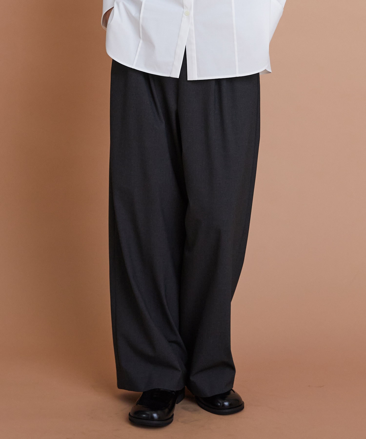 【L'EQUIPE】【Lサイズ】ウォッシャブルTR2wayストレートパンツ 詳細画像 チャコールグレー 6