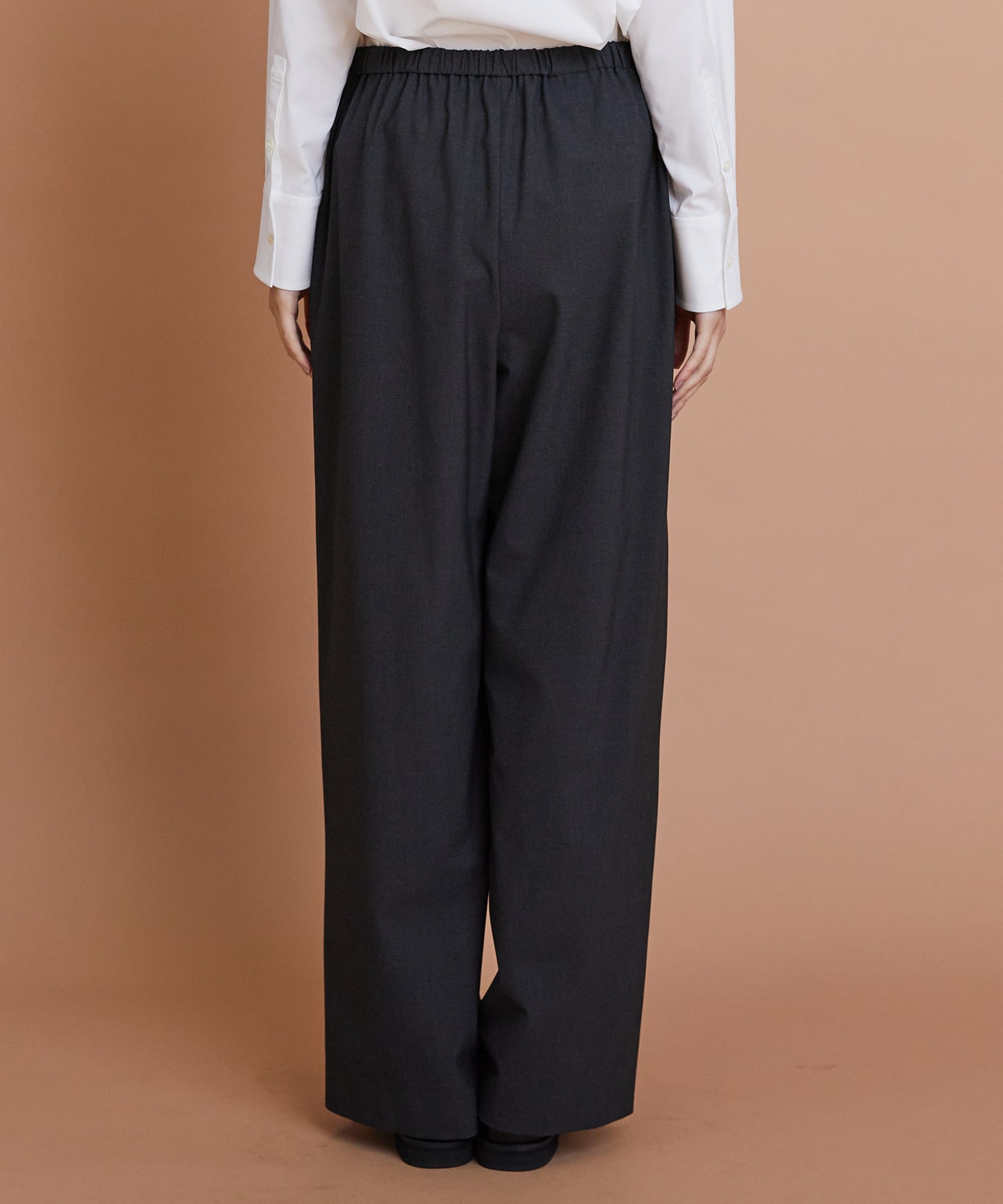 【L'EQUIPE】【Lサイズ】ウォッシャブルTR2wayストレートパンツ 詳細画像 チャコールグレー 8