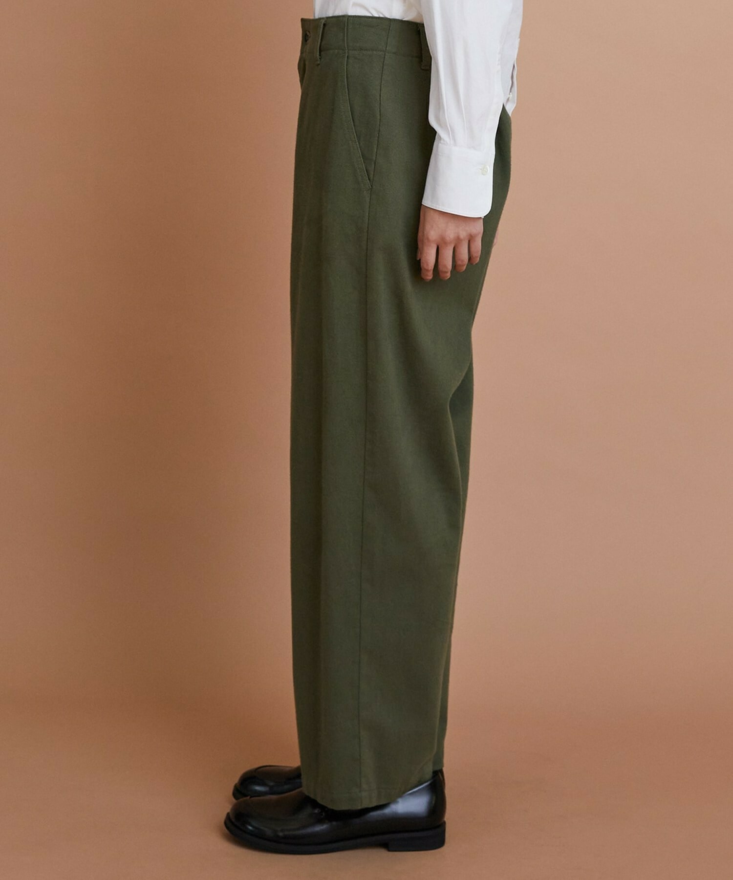 【L'EQUIPE】［eclat 2025年11月号掲載商品］【Lサイズ】クラシックドリルパンツ 詳細画像 ホワイト 11