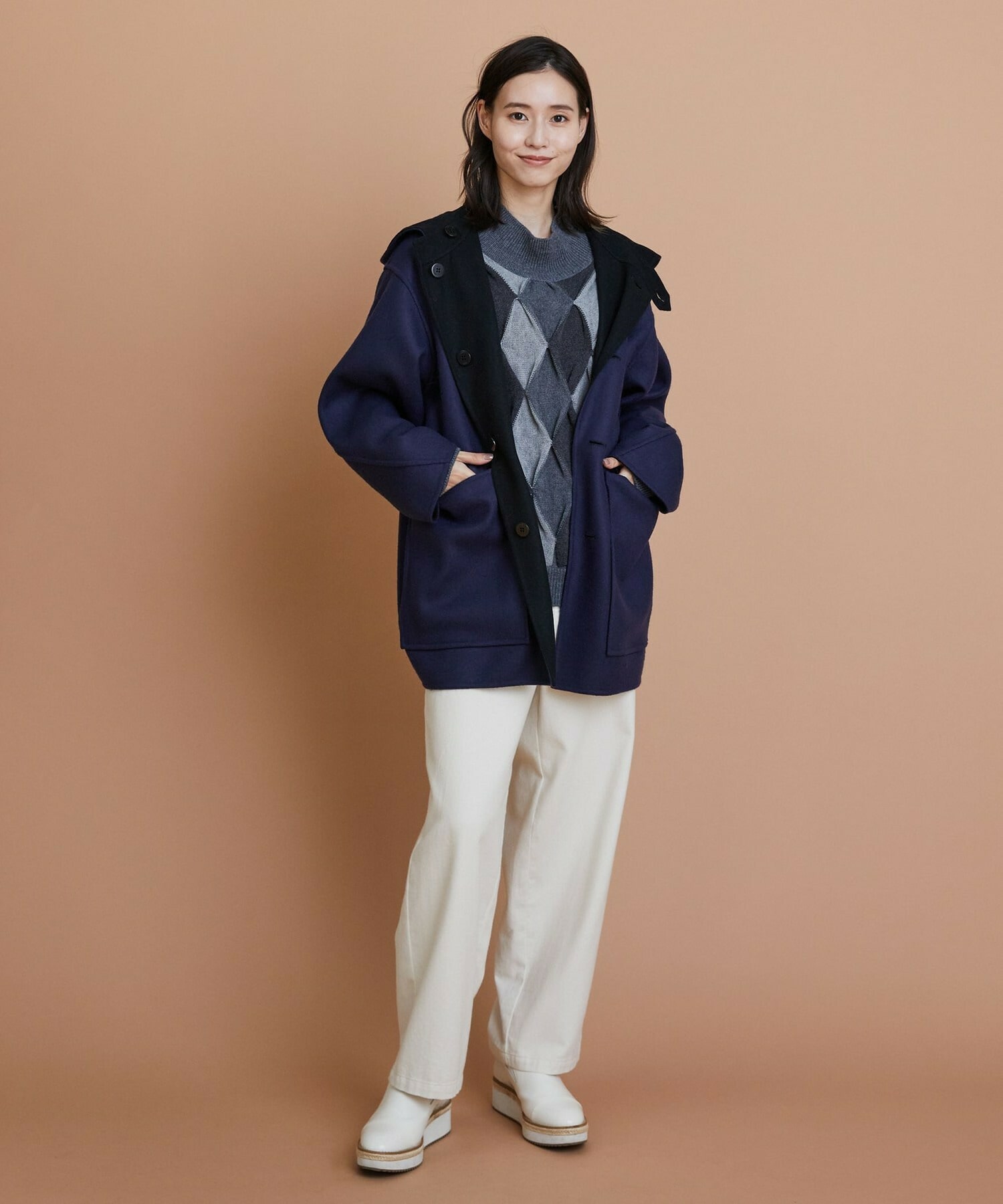 【L'EQUIPE】［eclat 2025年11月号掲載商品］【Lサイズ】クラシックドリルパンツ 詳細画像 ホワイト 4