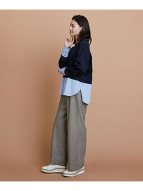 【L'EQUIPE】［eclat 2025年11月号掲載商品］【Lサイズ】ヘリンボーンサキソニーパンツ 詳細画像 ベージュ 12