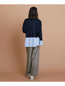 【L'EQUIPE】［eclat 2025年11月号掲載商品］【Lサイズ】ヘリンボーンサキソニーパンツ 詳細画像 ベージュ 13