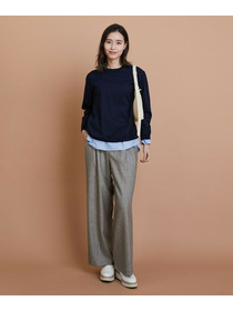 【L'EQUIPE】［eclat 2025年11月号掲載商品］【Lサイズ】ヘリンボーンサキソニーパンツ 詳細画像 ベージュ 14