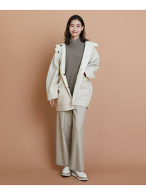 【L'EQUIPE】［eclat 2025年11月号掲載商品］【Lサイズ】ヘリンボーンサキソニーパンツ 詳細画像 ベージュ 4