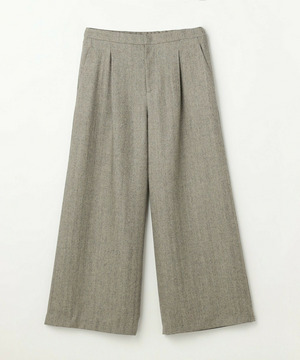 【L'EQUIPE】［eclat 2025年11月号掲載商品］【Lサイズ】ヘリンボーンサキソニーパンツ 詳細画像 グレー 1