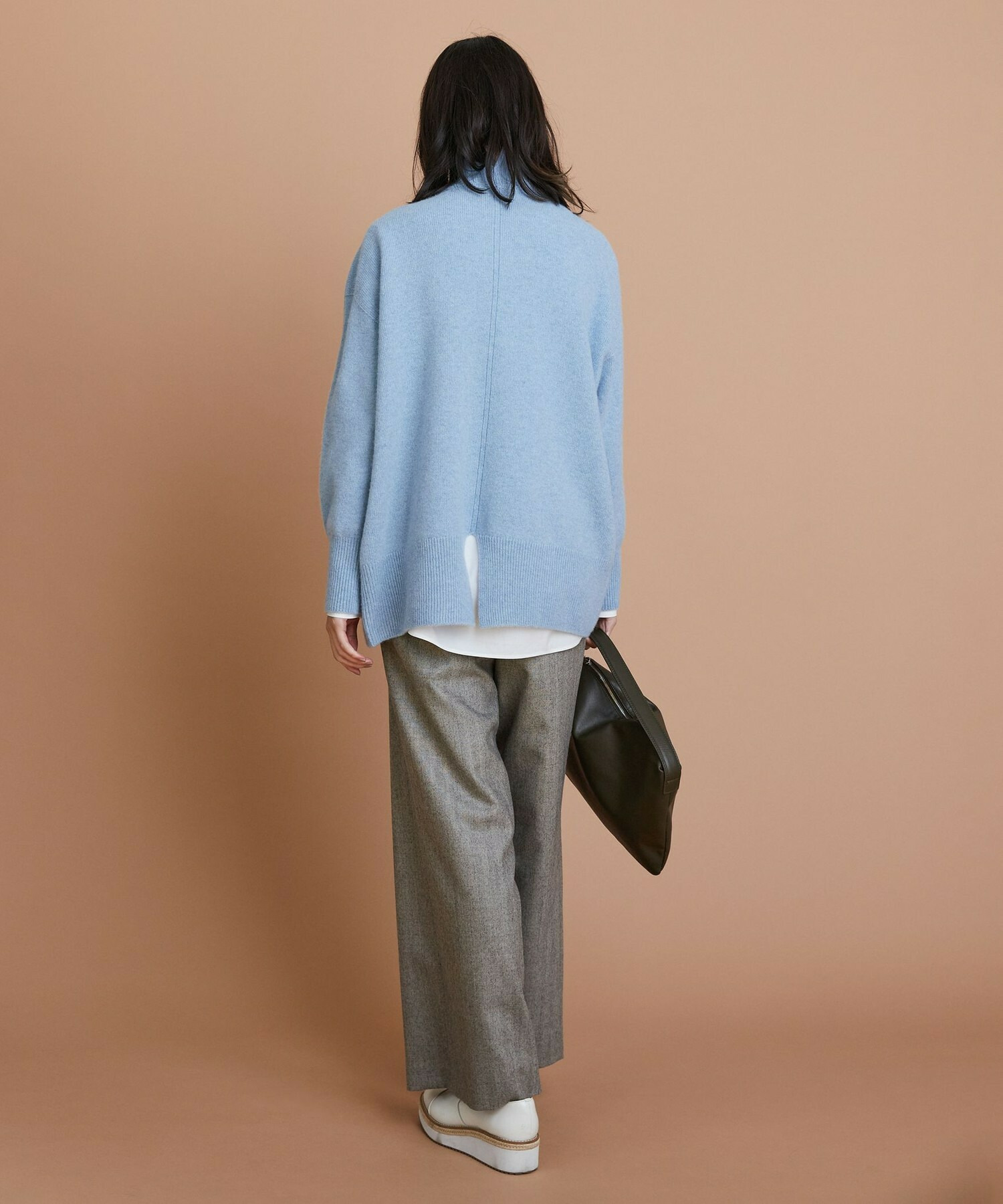 【L'EQUIPE】［eclat 2025年11月号掲載商品］【Lサイズ】ヘリンボーンサキソニーパンツ 詳細画像 ベージュ 10