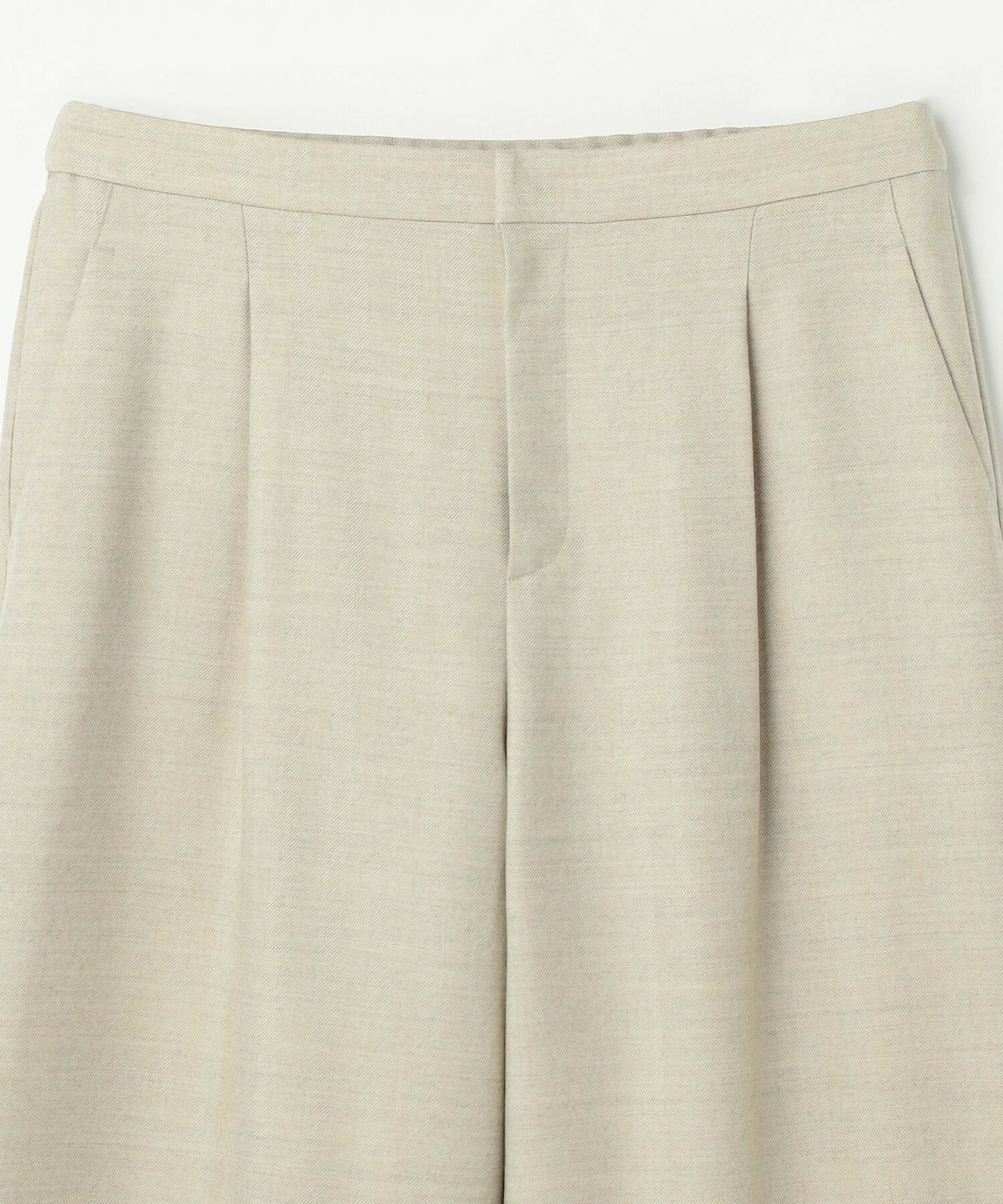 【L'EQUIPE】［eclat 2025年11月号掲載商品］【Lサイズ】ヘリンボーンサキソニーパンツ 詳細画像 ベージュ 18