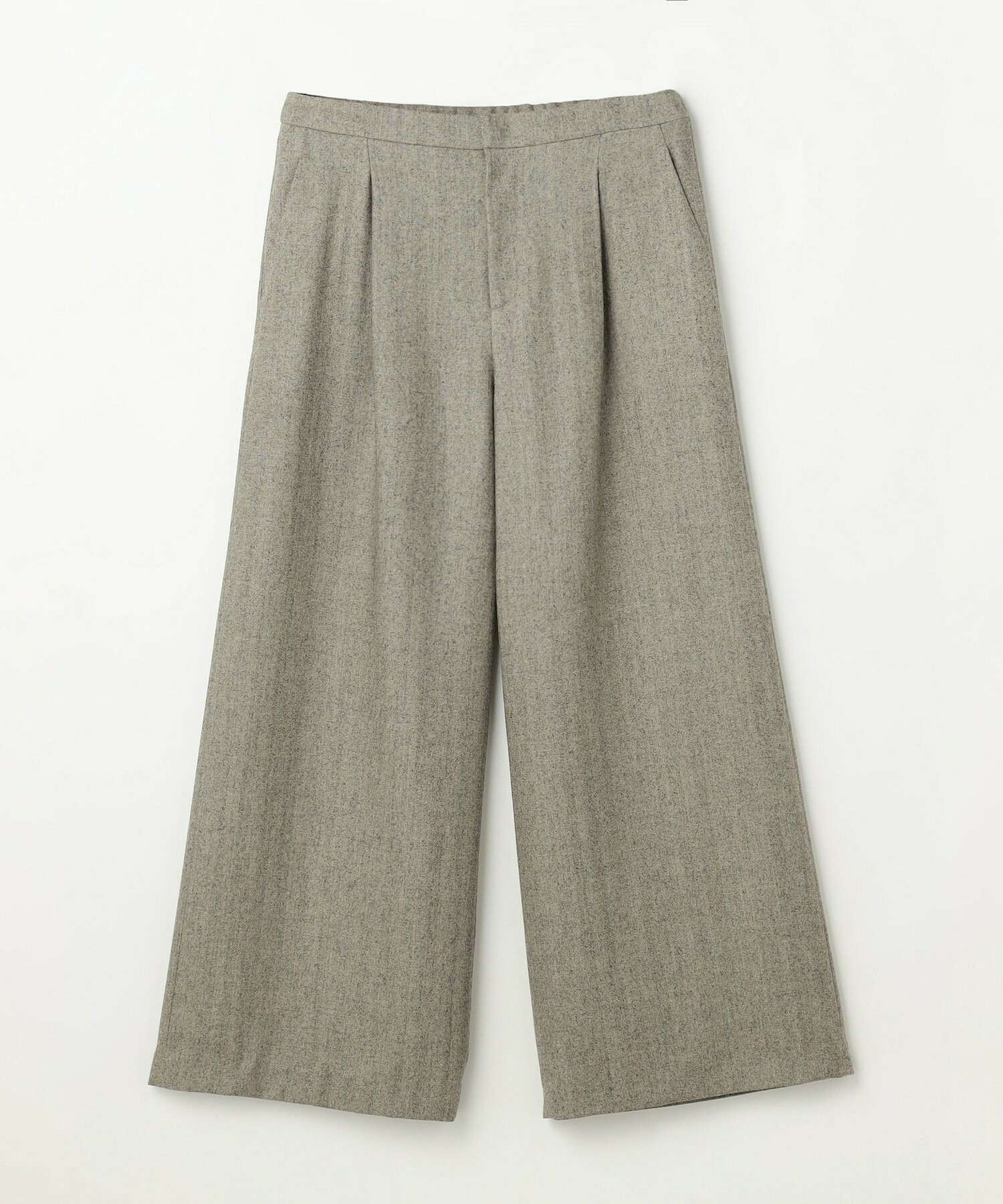 【L'EQUIPE】［eclat 2025年11月号掲載商品］【Lサイズ】ヘリンボーンサキソニーパンツ 詳細画像 グレー 1