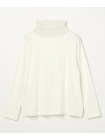 【L'EQUIPE】【Lサイズ】レースコンビモダールベア天竺カットソー 詳細画像 ブラック 8