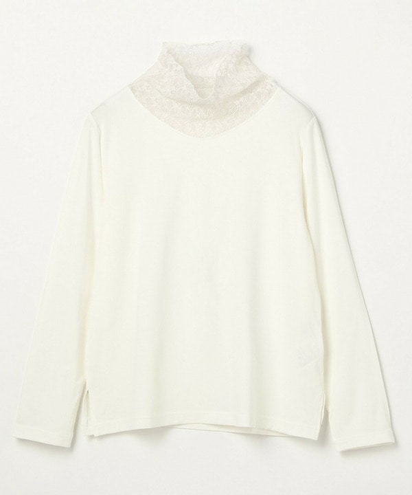 【Lサイズ】レースコンビモダールベア天竺カットソー【Lサイズ】レースコンビモダールベア天竺カットソー