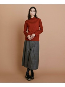 【L'EQUIPE】［eclat 2025年11月号掲載商品］【Lサイズ】ウール梳毛ハイネックニット 詳細画像 ブラウン 1