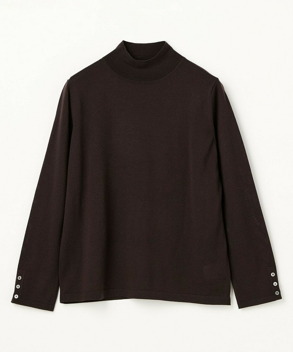 ［eclat 2025年11月号掲載商品］【Lサイズ】ウール梳毛ハイネックニット 詳細画像 ブラウン 1