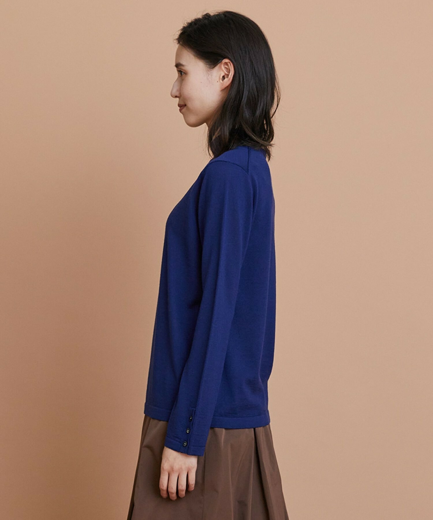 【L'EQUIPE】［eclat 2025年11月号掲載商品］【Lサイズ】ウール梳毛ハイネックニット 詳細画像 ブラウン 11