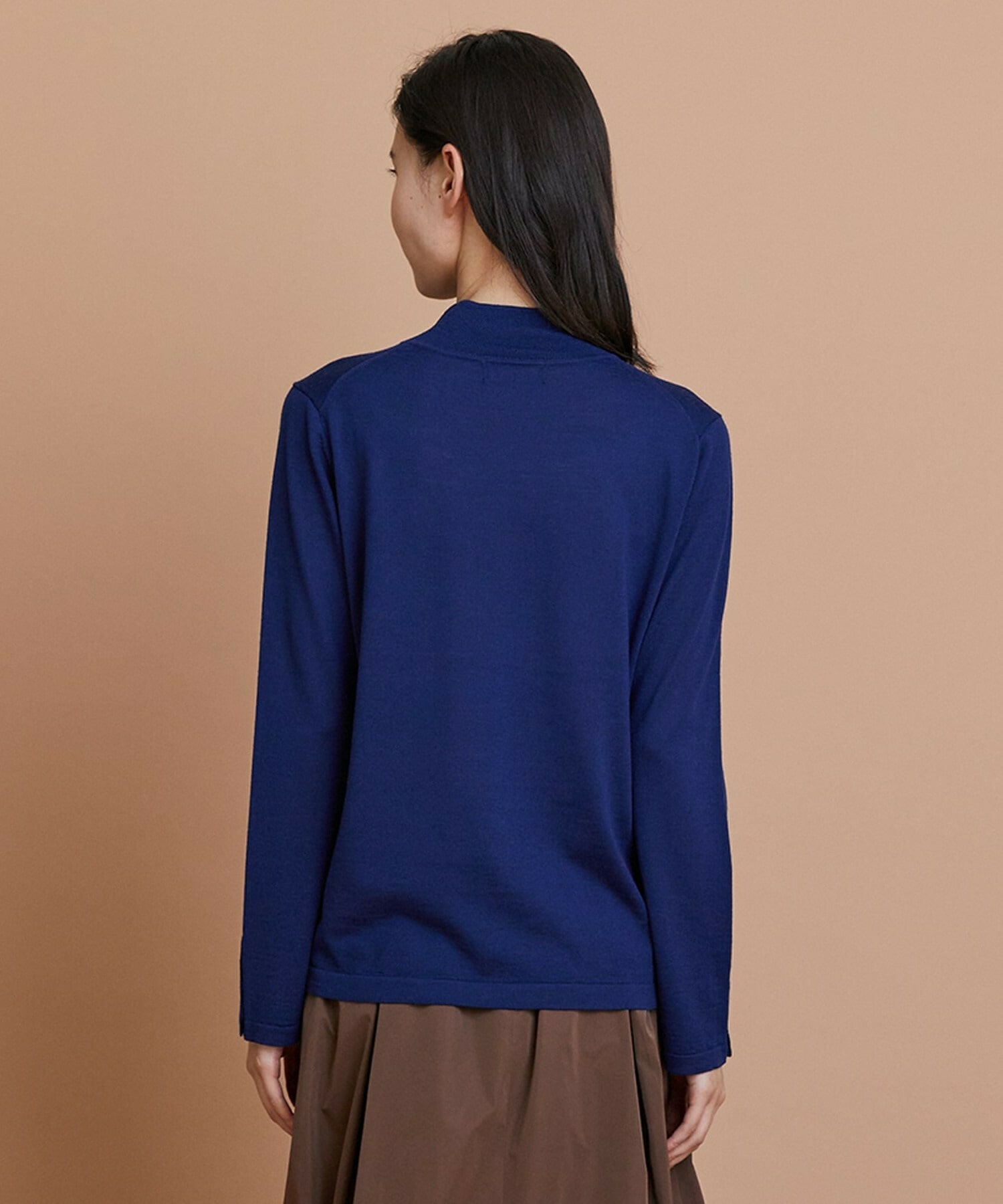 【L'EQUIPE】［eclat 2025年11月号掲載商品］【Lサイズ】ウール梳毛ハイネックニット 詳細画像 ブラウン 12