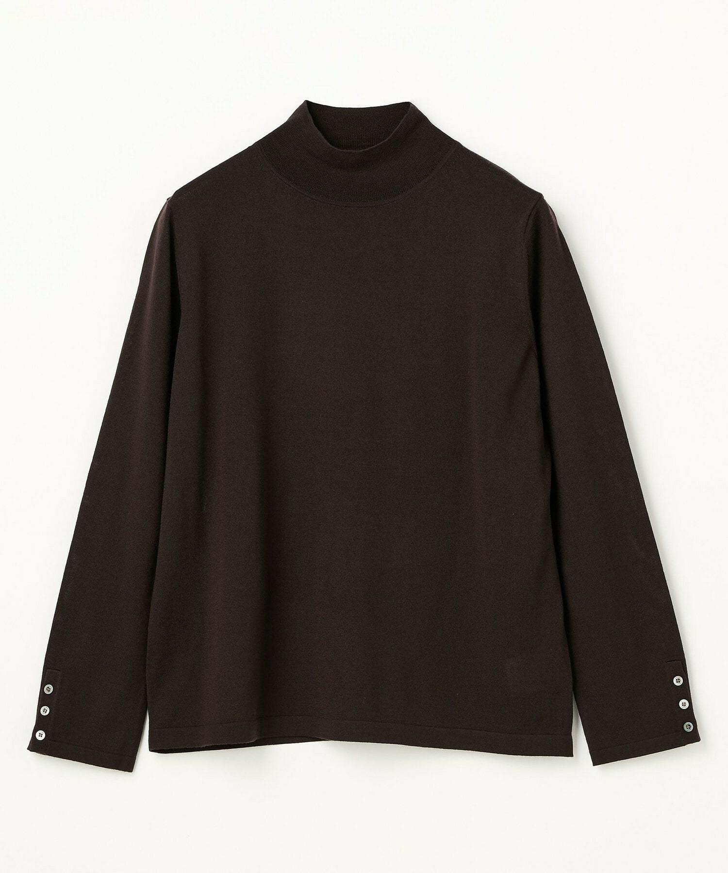 【L'EQUIPE】［eclat 2025年11月号掲載商品］【Lサイズ】ウール梳毛ハイネックニット 詳細画像 ブラウン 1