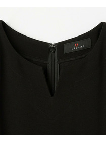 【L'EQUIPE】【Lサイズ】バックサテンワンピース 詳細画像 ブラック 2