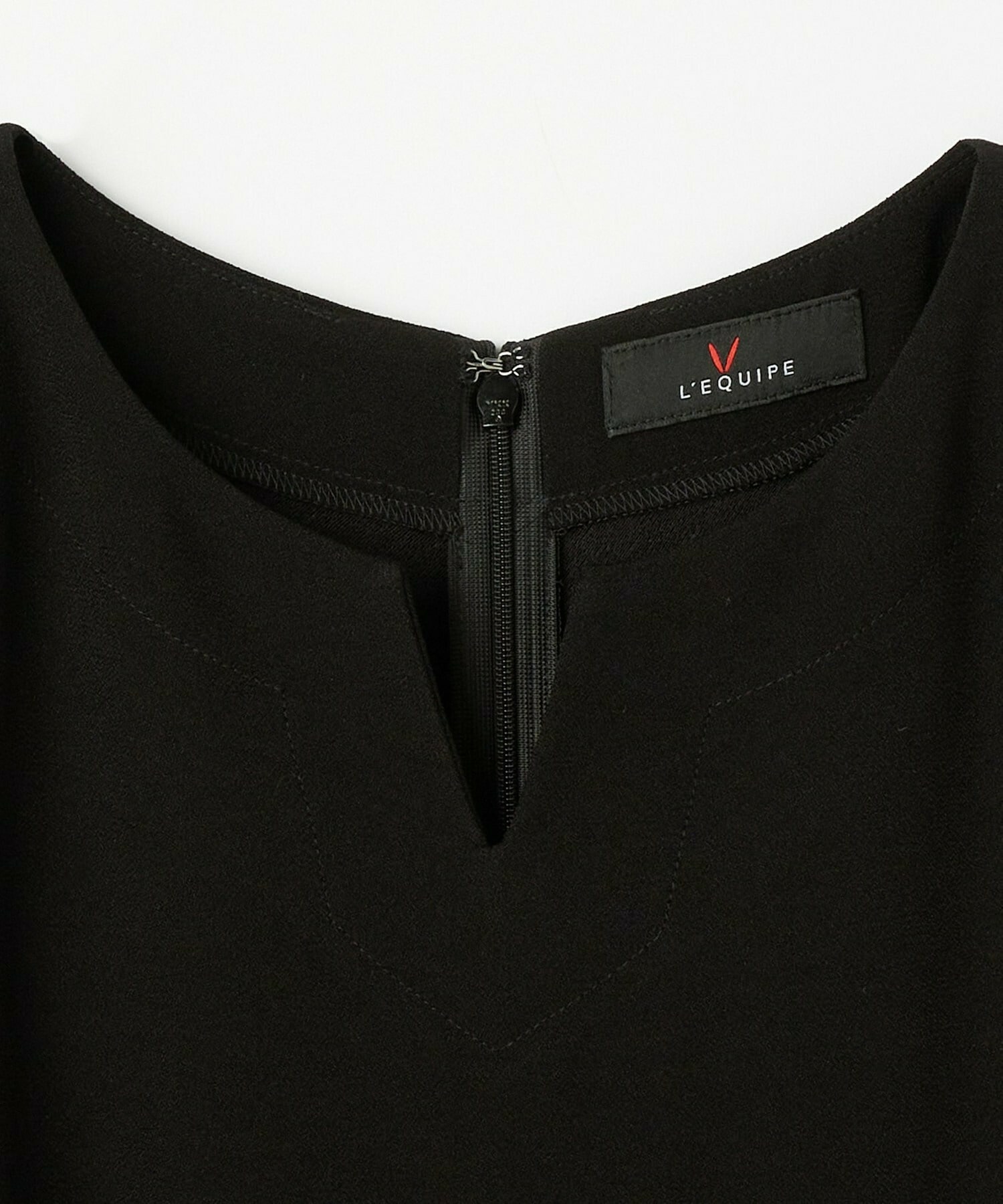 【L'EQUIPE】【Lサイズ】バックサテンワンピース 詳細画像 ブラック 2