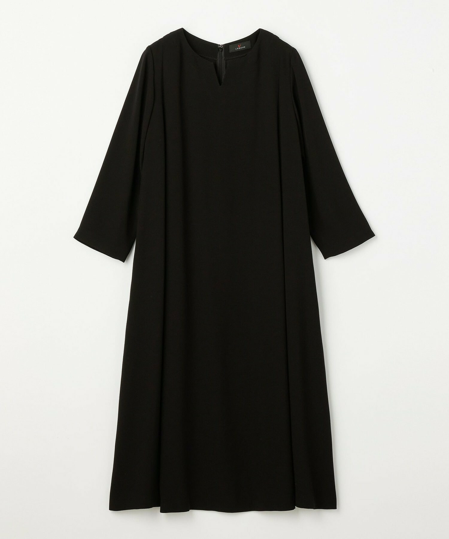 【L'EQUIPE】【Lサイズ】バックサテンワンピース 詳細画像 ブラック 1