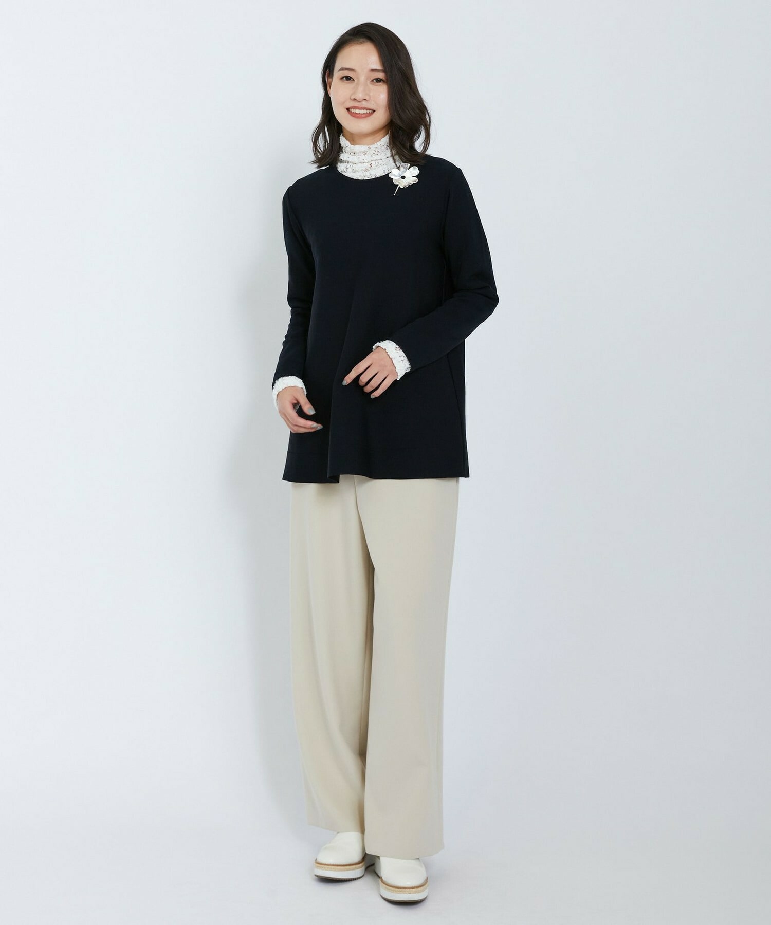 【L'EQUIPE】フラワーブローチ 詳細画像 シルバー 1