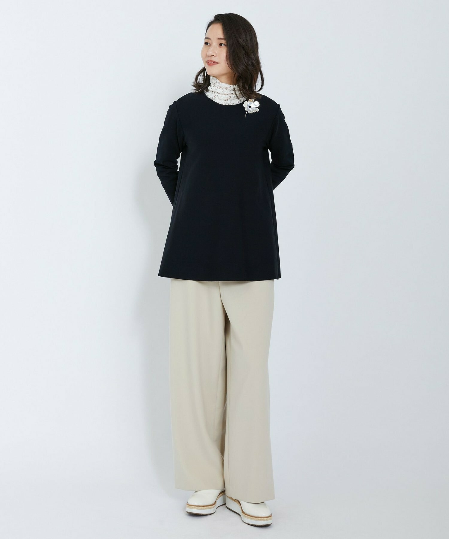 【L'EQUIPE】フラワーブローチ 詳細画像 シルバー 2