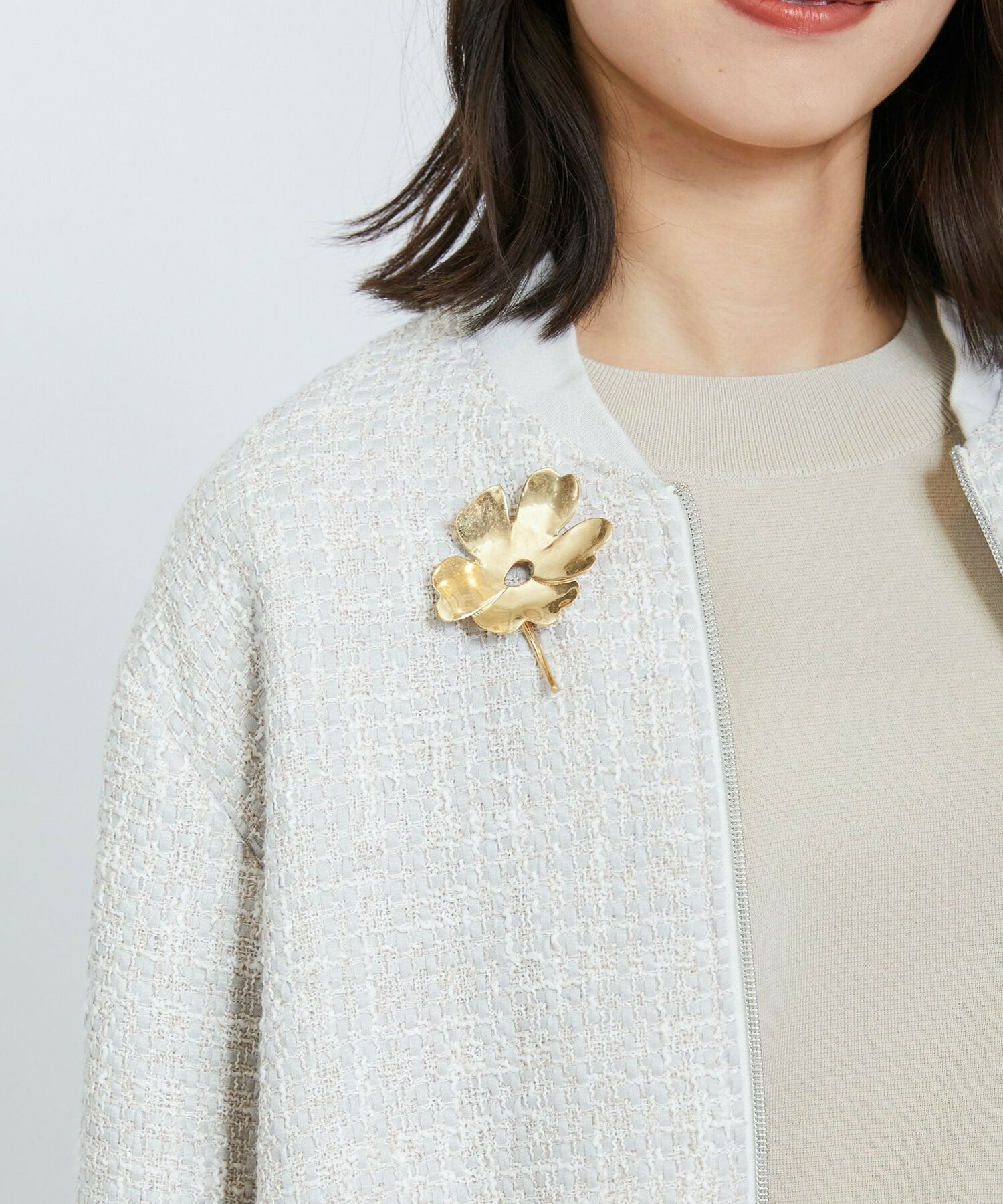 【L'EQUIPE】フラワーブローチ 詳細画像 シルバー 8