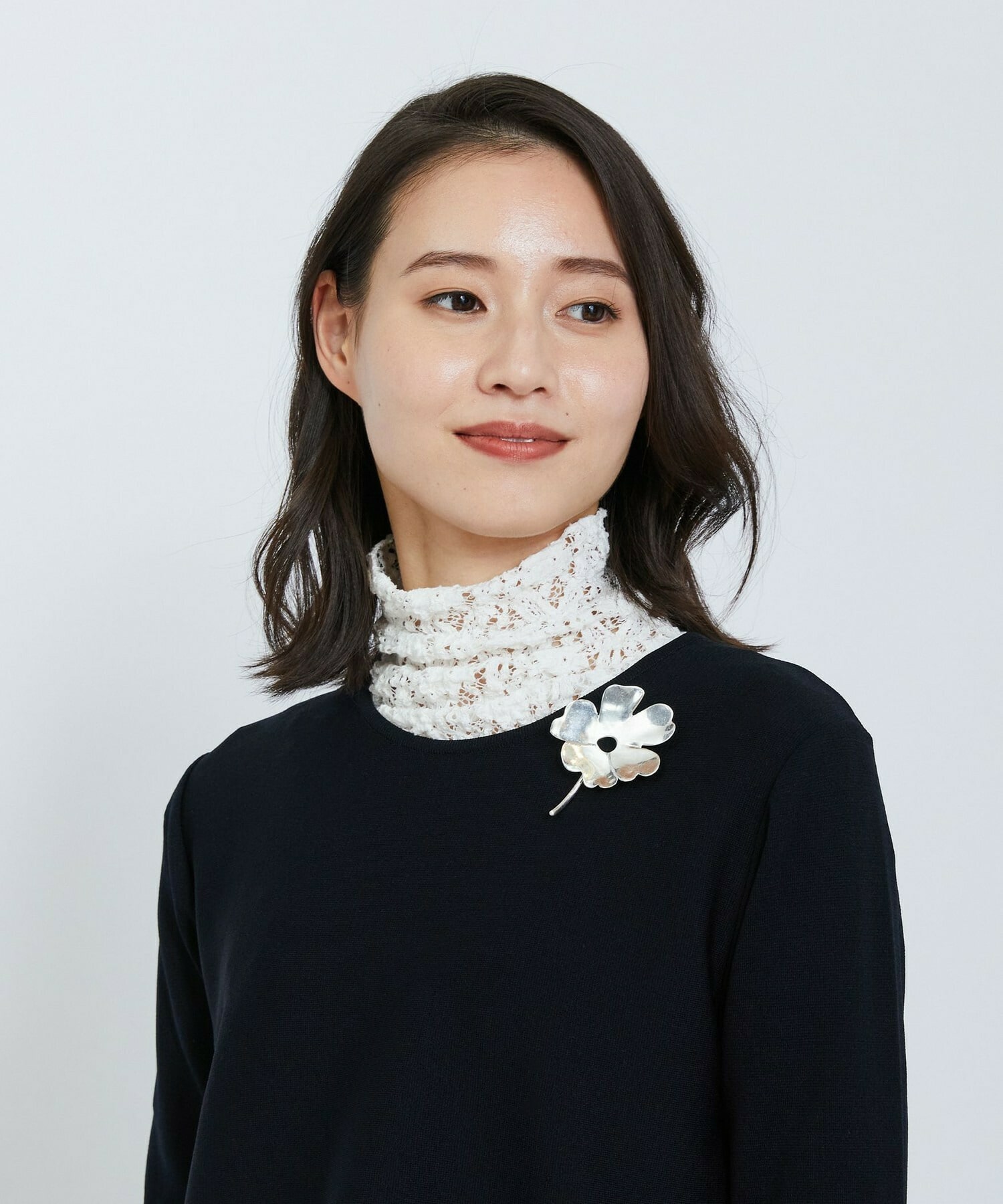 【L'EQUIPE】フラワーブローチ 詳細画像 シルバー 1