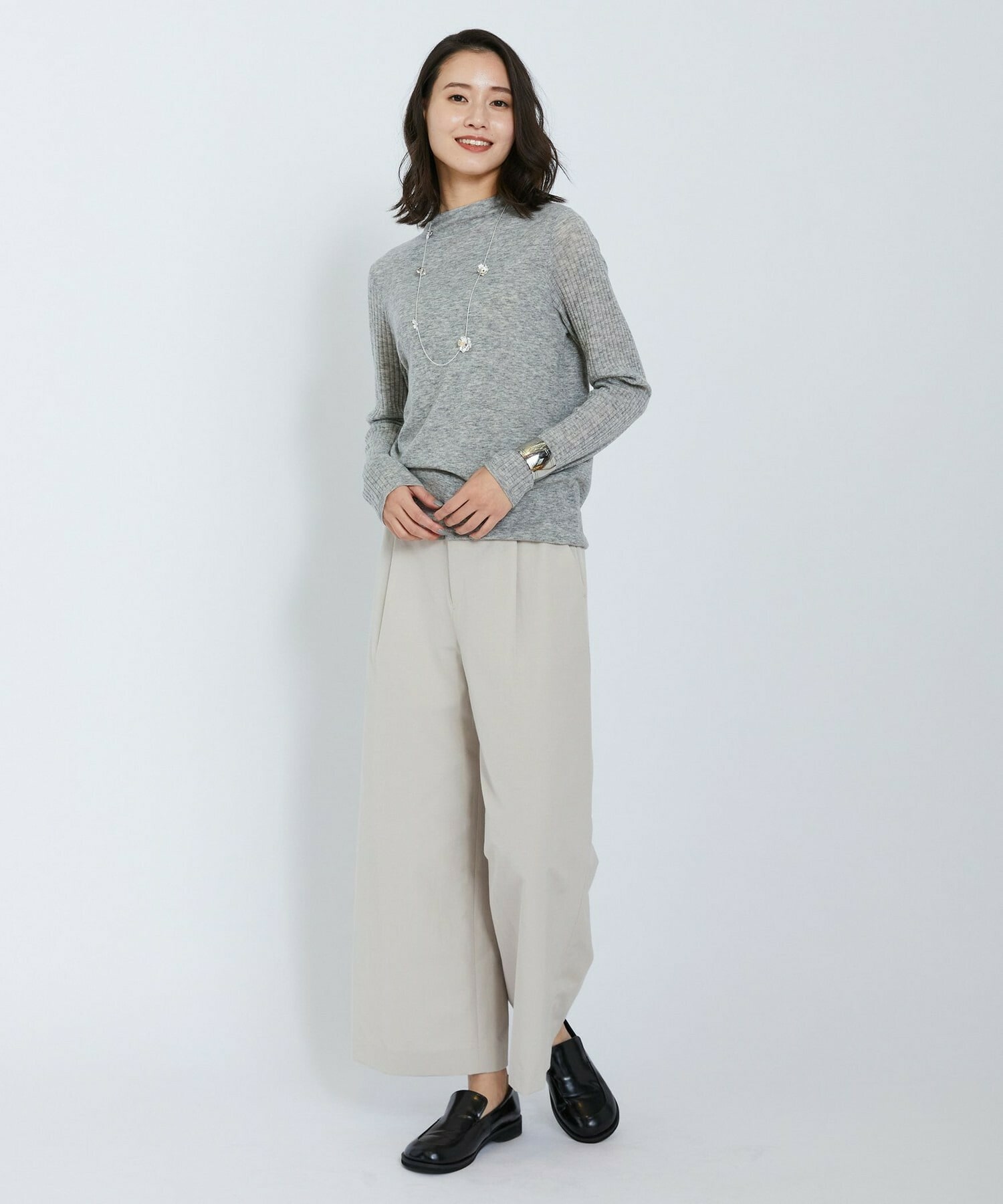 【L'EQUIPE】フラワーネックレス 詳細画像 シルバー 1