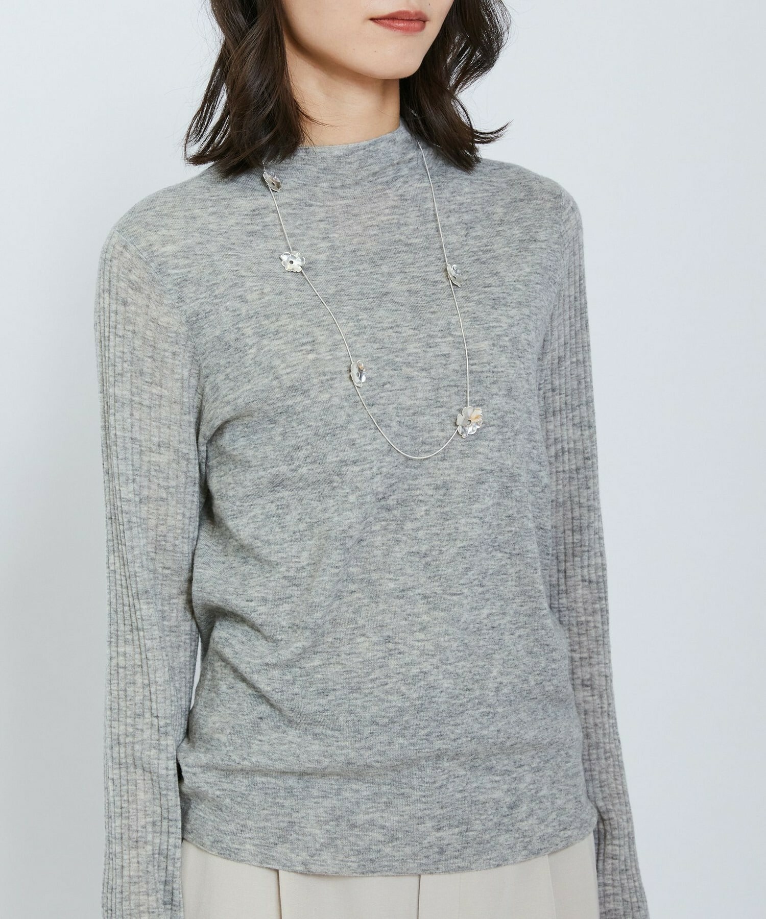 【L'EQUIPE】フラワーネックレス 詳細画像 シルバー 5