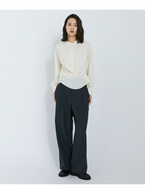 【L'EQUIPE】ドレーピーシャーティングブラウス 詳細画像 ネイビー 5