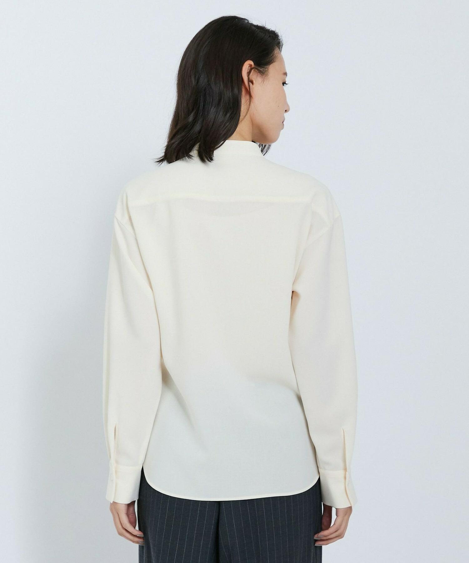 【L'EQUIPE】ドレーピーシャーティングブラウス 詳細画像 ネイビー 19