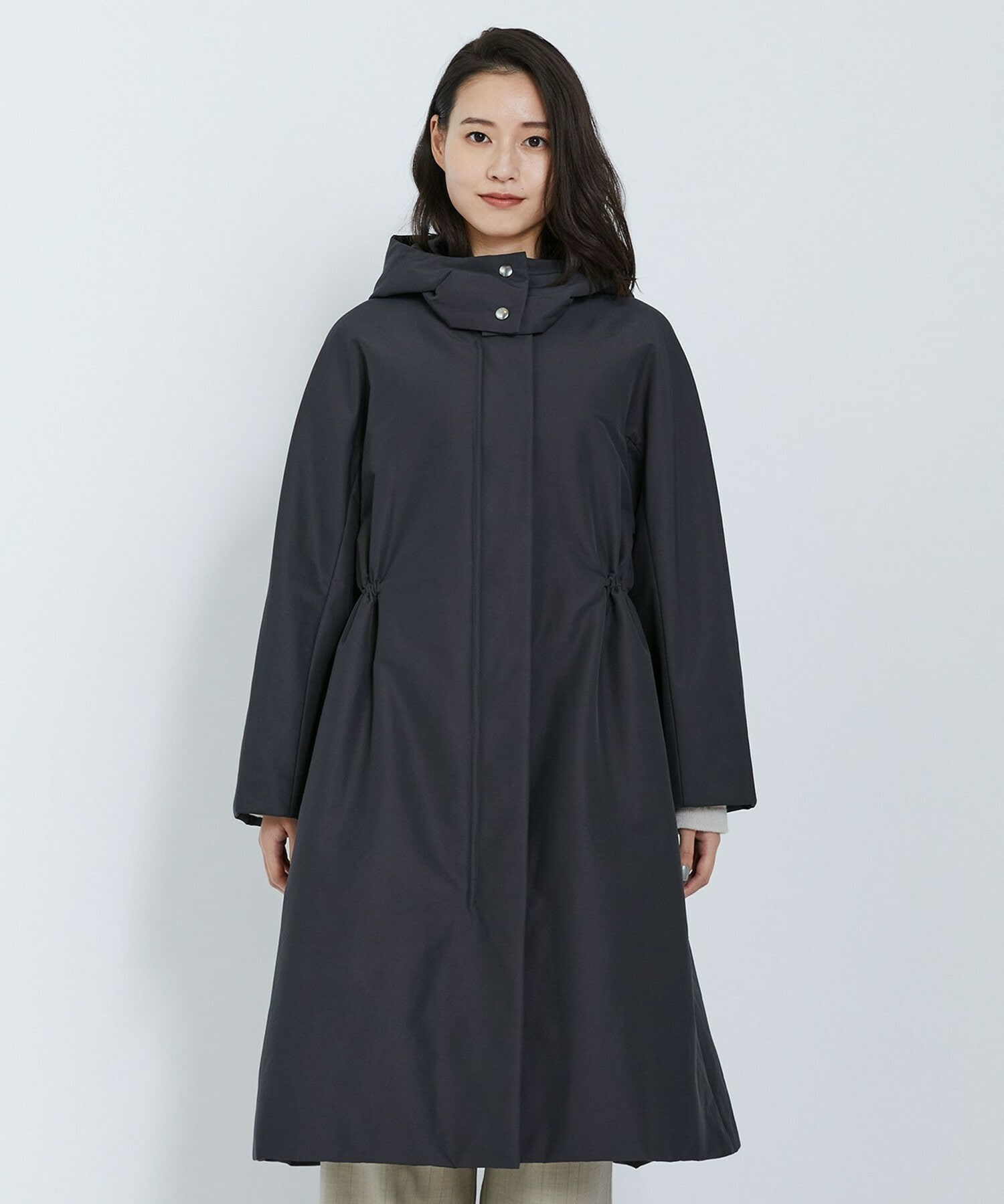 【L'EQUIPE】リサイクルナイロンコットンコート 詳細画像 チャコール 17