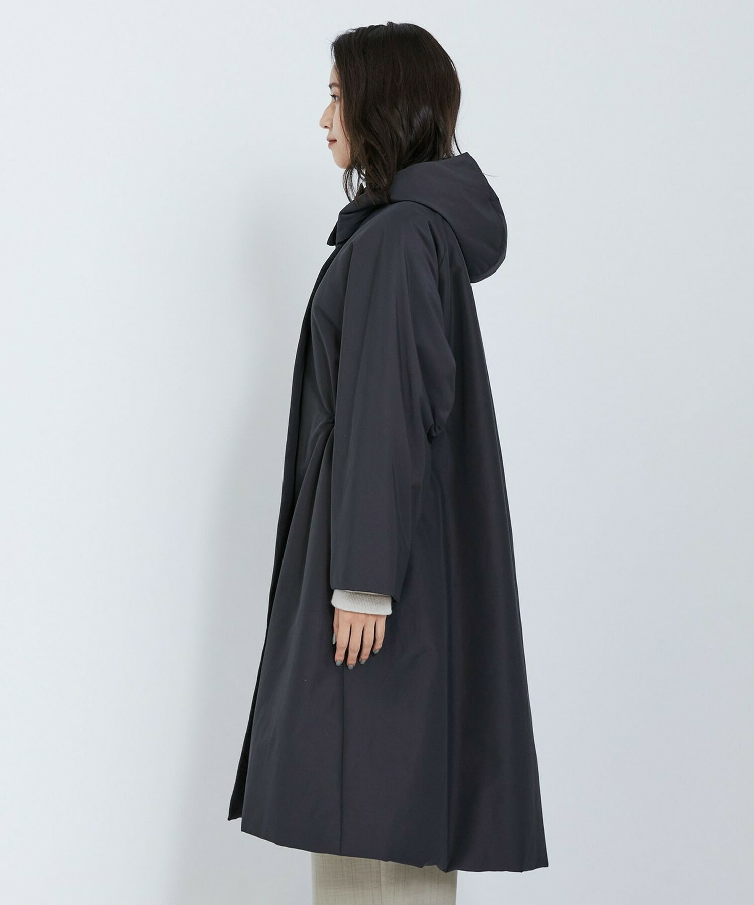 【L'EQUIPE】リサイクルナイロンコットンコート 詳細画像 チャコール 18