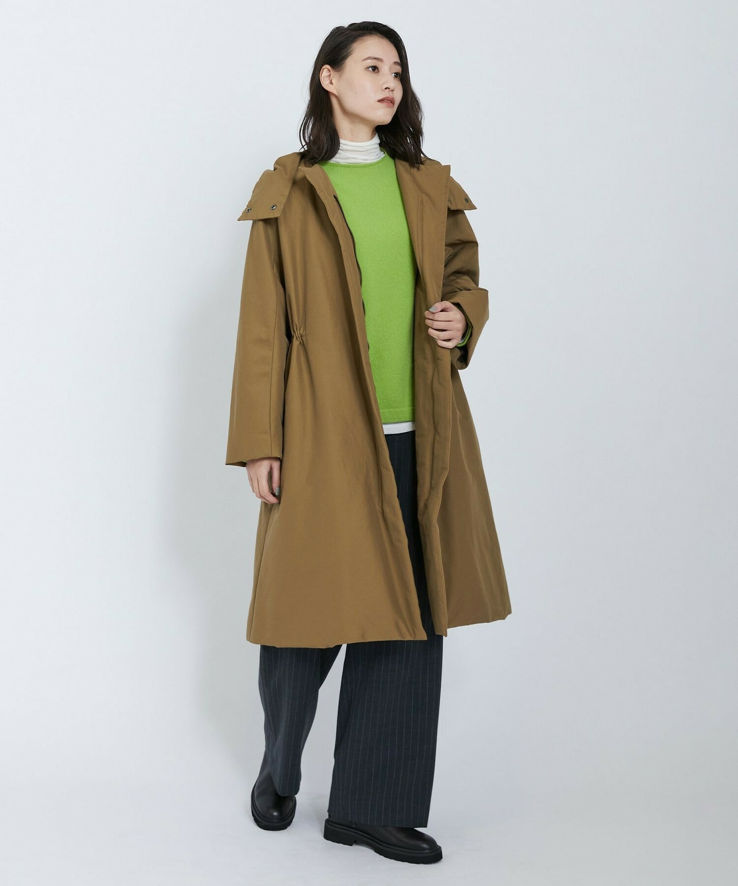 【L'EQUIPE】リサイクルナイロンコットンコート 詳細画像 チャコール 2