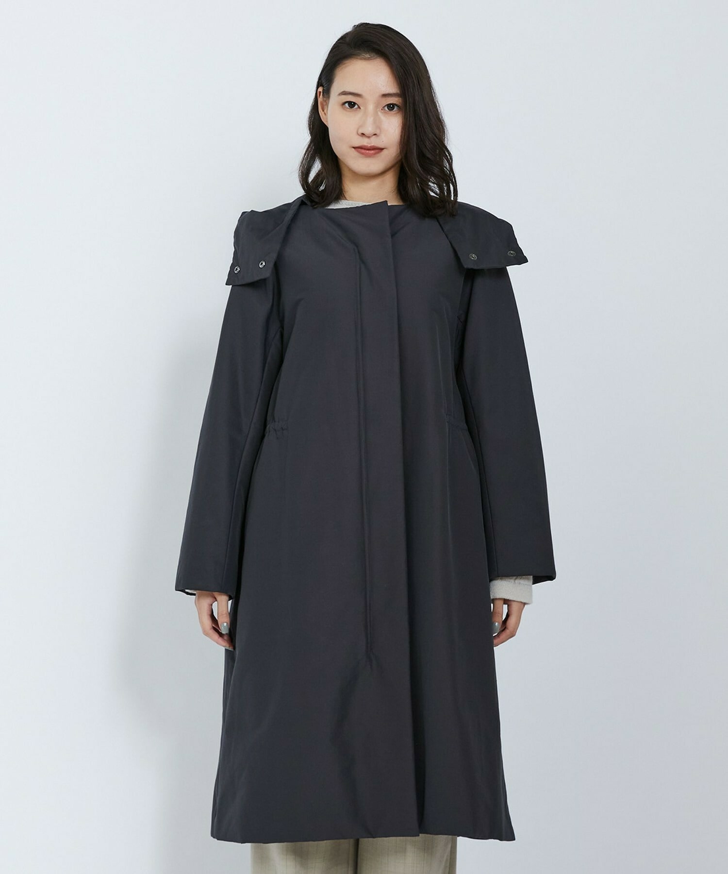 【L'EQUIPE】リサイクルナイロンコットンコート 詳細画像 チャコール 20