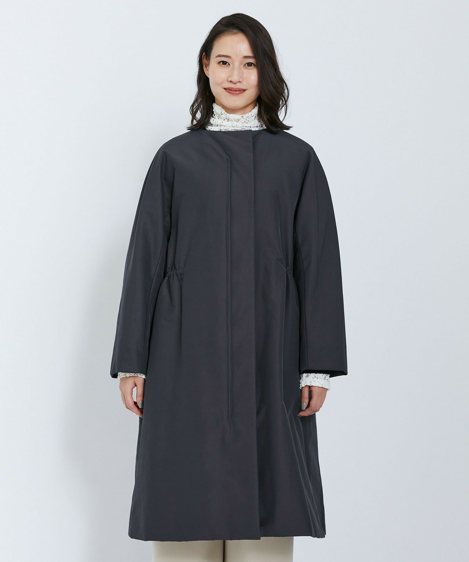 【L'EQUIPE】リサイクルナイロンコットンコート 詳細画像 チャコール 23