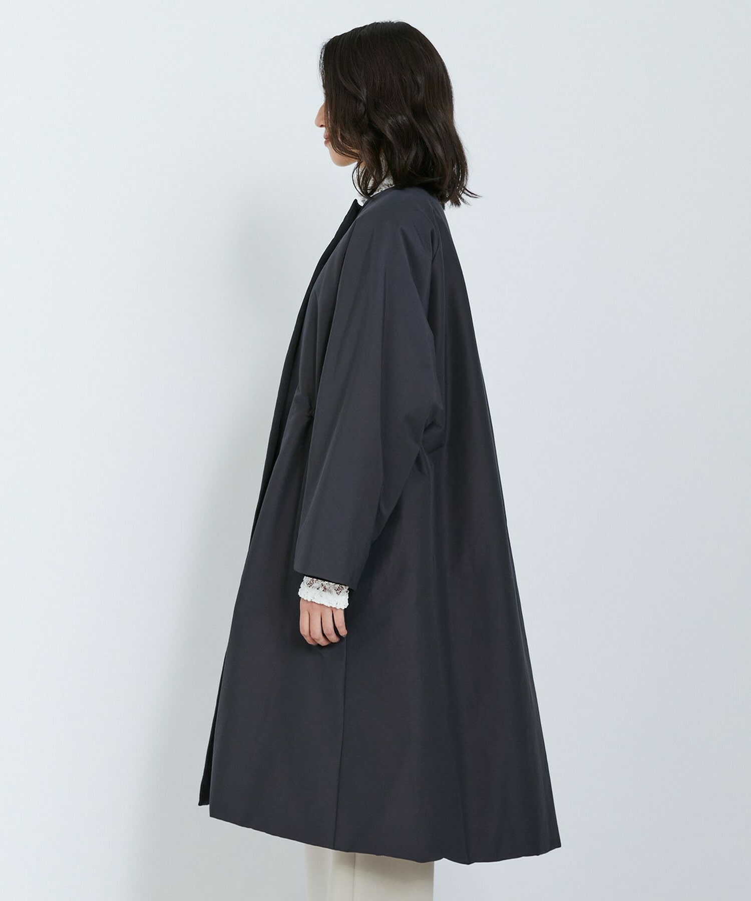 【L'EQUIPE】リサイクルナイロンコットンコート 詳細画像 チャコール 24