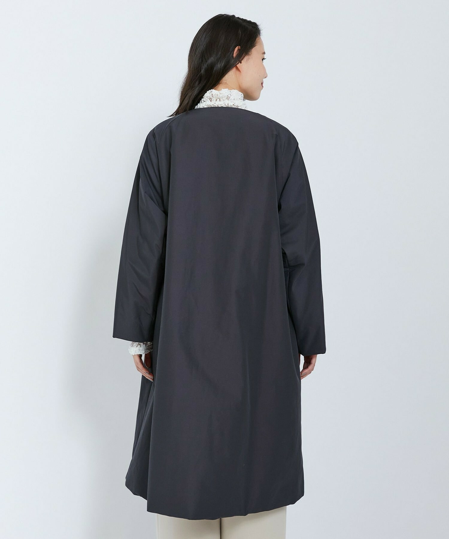 【L'EQUIPE】リサイクルナイロンコットンコート 詳細画像 チャコール 25