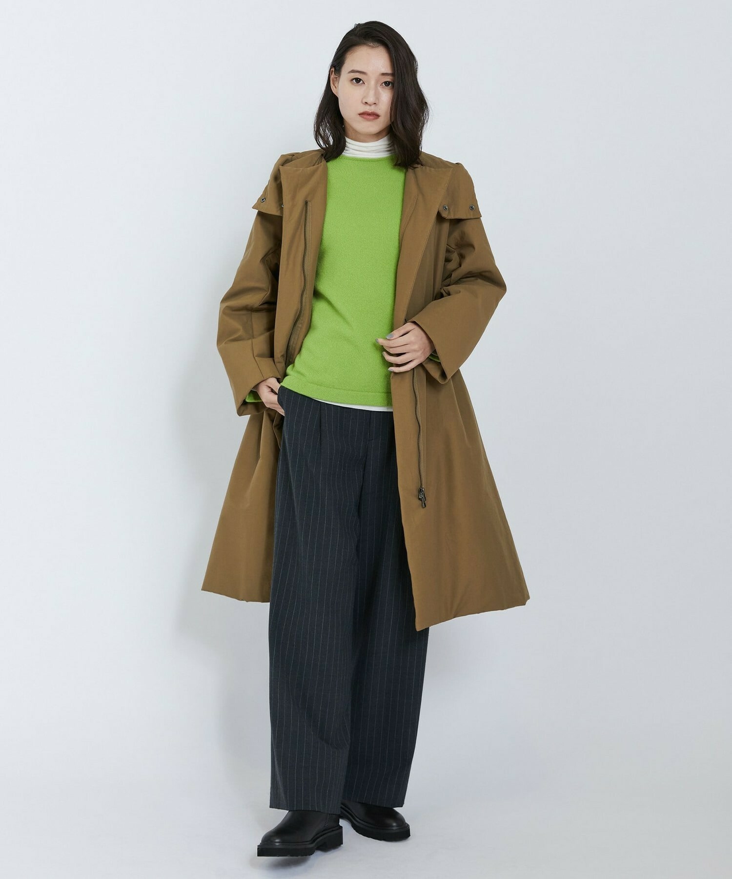 【L'EQUIPE】リサイクルナイロンコットンコート 詳細画像 チャコール 4