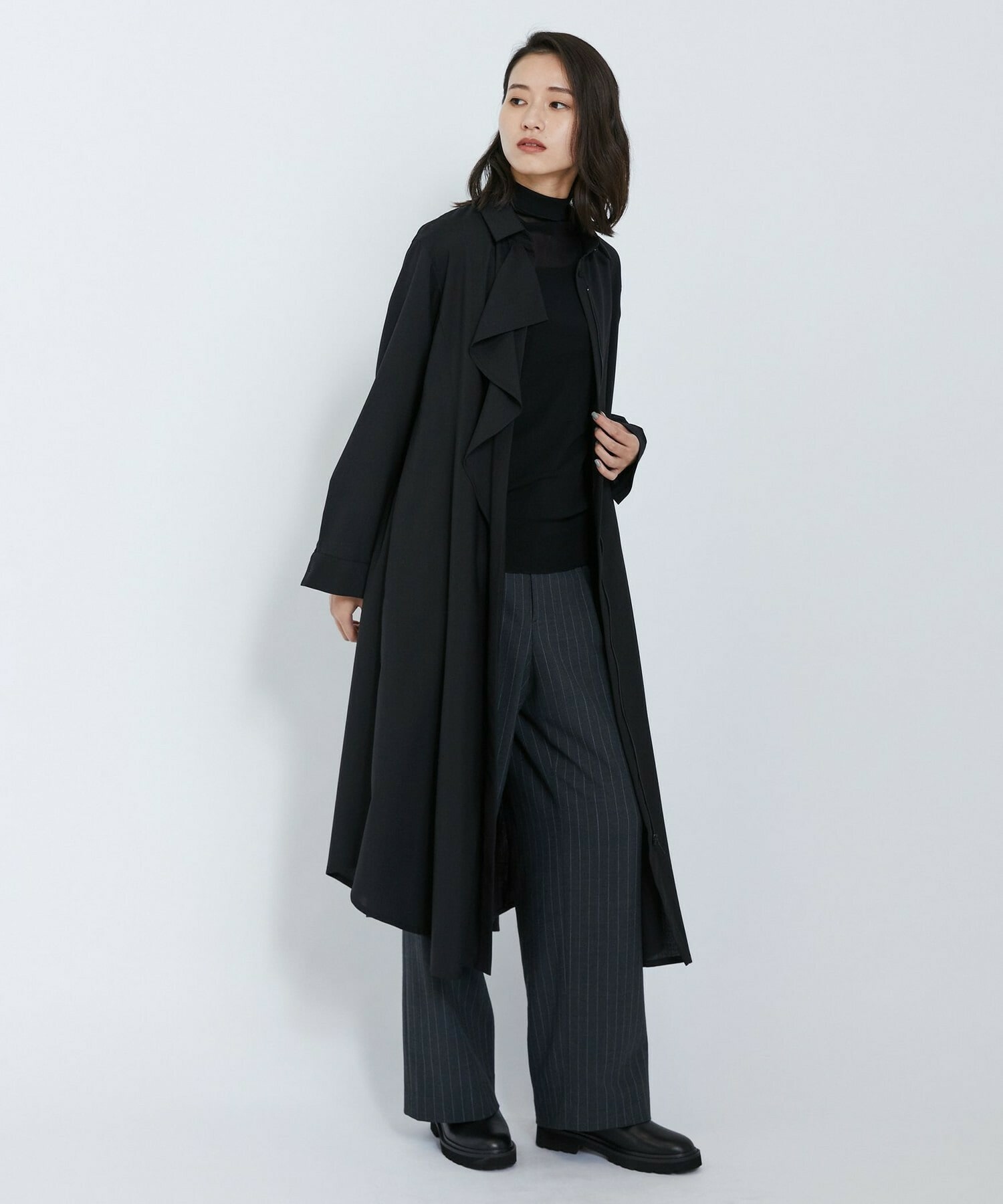 【L'EQUIPE】トロピカルT/Wワンピース 詳細画像 ブラック 2