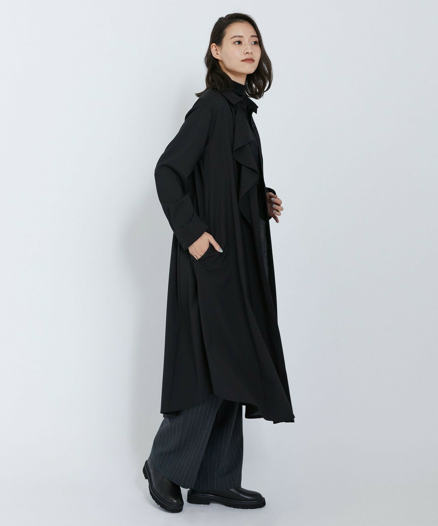 【L'EQUIPE】トロピカルT/Wワンピース 詳細画像 ブラック 3